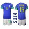Baby Fußballbekleidung Brasilien Fabinho #15 Auswärtstrikot WM 2022 Kurzarm (+ kurze hosen)